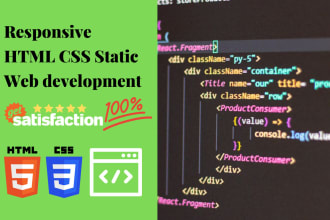 build responsive html css static website