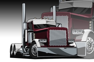 draw large truck or any vehicle into cartoon