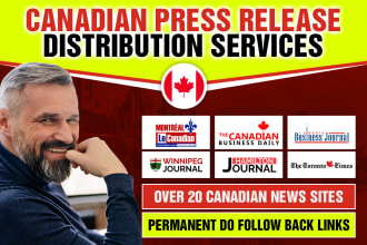 provide canadian press release writing and distribution