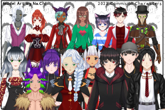 create and design a vtuber or live2d model ready to rig