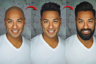 change hairstyle, beard, or hair color on your photo