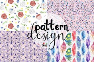 Top 10!  design a seamless colorful pattern in watercolor