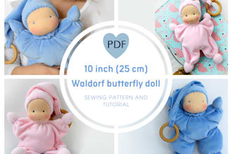 teach how to make a 10 inch waldorf butterfly baby doll