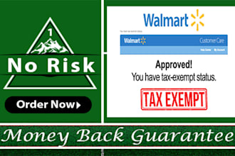 approved walmart tax exemption or sales tax exemption