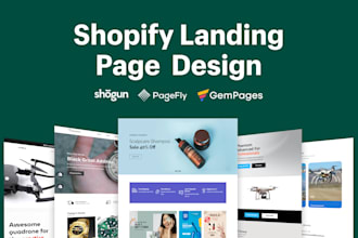 create high converting shopify landing page using  shogun
