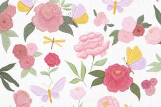 draw a custom botanical or floral watercolor illustration