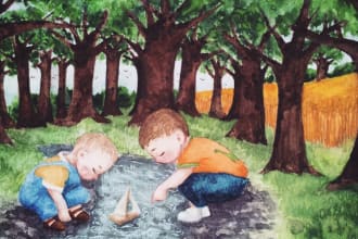 create beautiful children illustrations