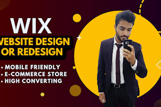 design or redesign wix website or wix ecommerce website