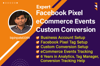 setup meta pixel, facebook conversion tracking for shopify, wordpress, magento