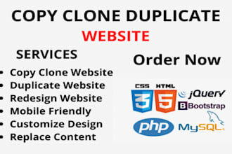 copy clone website and design wordpress website