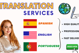 translate english, spanish, and portuguese texts