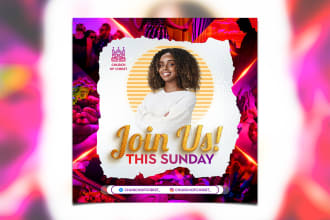 do exceptional event flyer or church flyer design within 8 hours