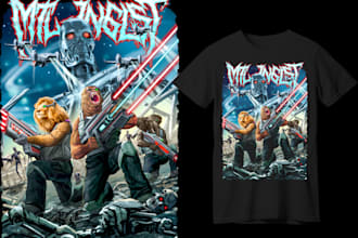 create badass tshirt design illustration