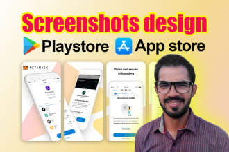 design attractive android and ios app screenshots for play store and app store