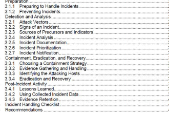 write incident response and managment report using nist,iso