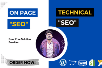 do onpage and technical SEO for your wordpress, wix website