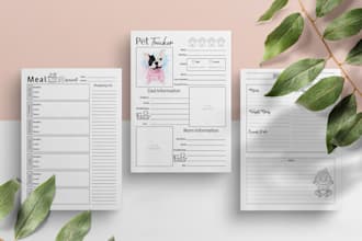 design amazon KDP paperback interior for the journal, notebook planner