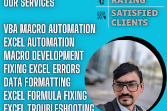 fix excel formulas, errors or automate tasks with macros