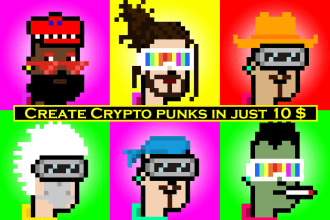 create sellable crypto punks pixel art for nft collection