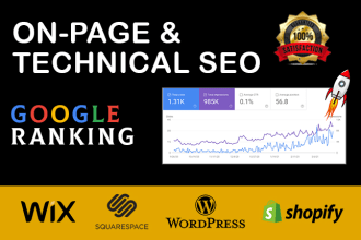 do website onpage and technical SEO for wordpress wix squarespace