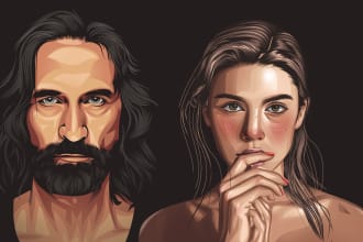 draw cartoon vector portrait or illustration art mascot