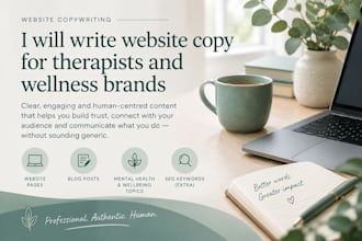 write website copy for therapists and wellness brands