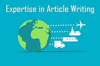 write transport and logistics articles