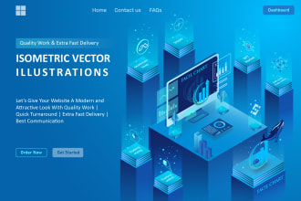 design 3d isometric illustration infographic in 24 hours