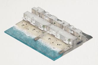 do architectural axonometric visualization