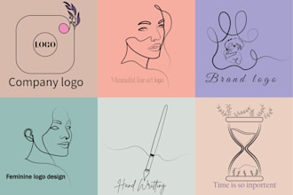 do modern minimalist line art logo for your business