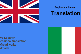 traslate from english to italian and italian to english