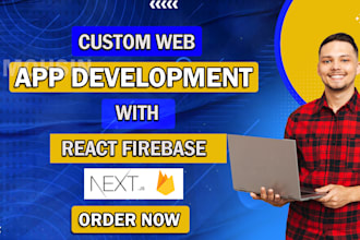 create a custom react js redux firebase web application