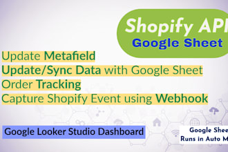 integrate shopify store with google sheet update metafield, track orders