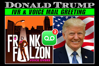 record a professional voicemail phone greeting as donald trump