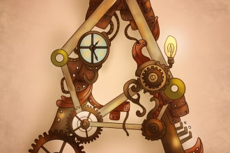 create an image in this unique steampunk style