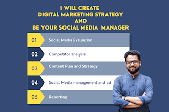 create social media marketing strategy and be manager