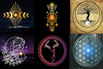 design sacred geometry, esoteric, mystical, spiritual logo design