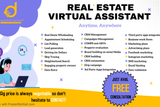 provide VA and admin services for your real estate business