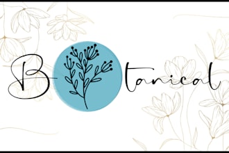 design minimal hand drawn feminine botanical boho logo