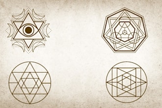 design unique sacred geometry, spiritual logo