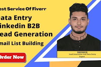 do linkedin lead generation and any data entry