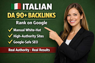 build manual italian high authority trust flow backlinks for SEO italy
