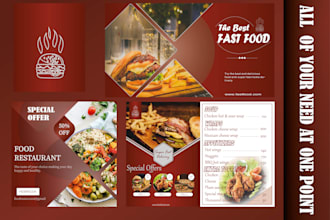 make restaurant poster, food flyer, and menu card