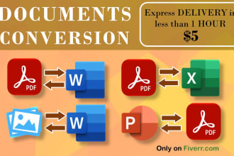 convert pdf to word, pdf to excel, copy paste, or data entry