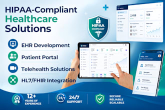 develop ehr , practice management portal and patient portal
