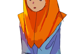 do colored anime sketch