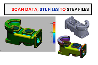 reverse engineer scan data, stl file into step file for product design