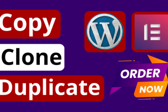design, copy clone website or duplicate website using wordpress and elementor