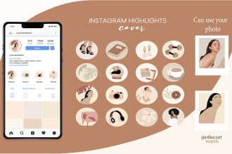 create instagram story highlights cover icons design