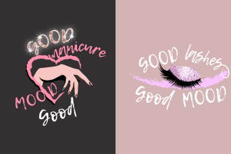 design luxury fashion nail beauty, boutique botanical logo